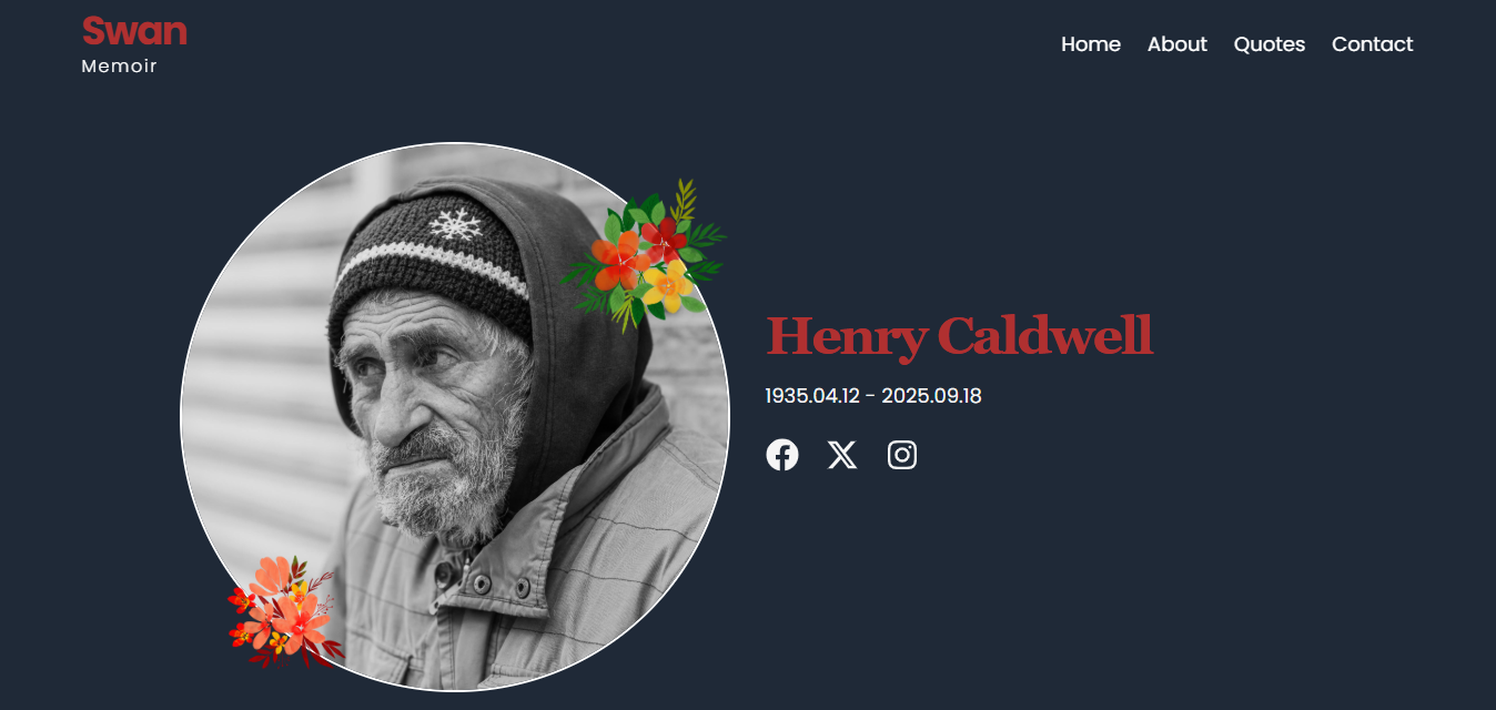 Swan Memoir (Light Theme)